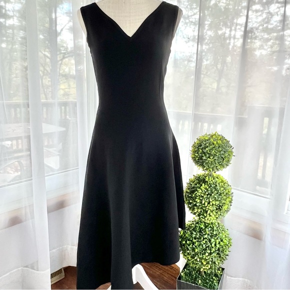 Milly Asymmetrical Draped Dress Black Size Medium NWT - Picture 2 of 16